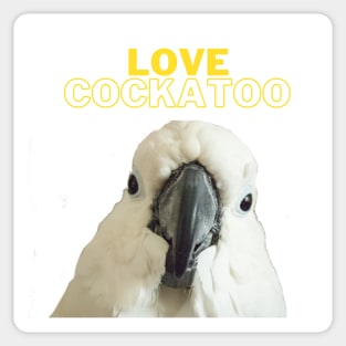 love cockatoo parrot lover quote Sticker